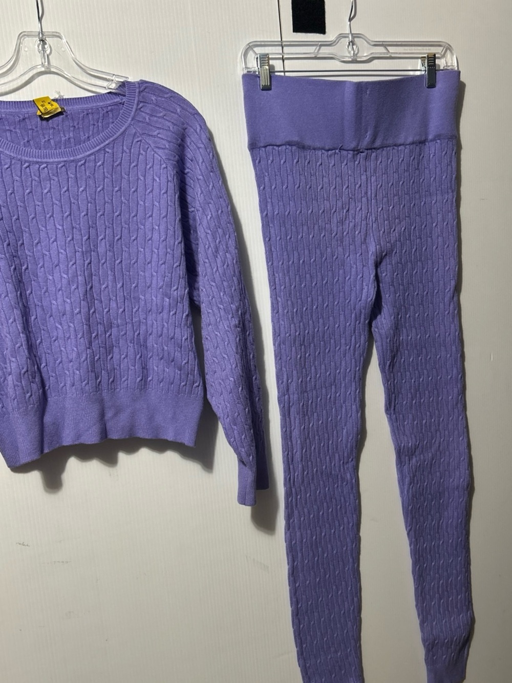 Daisy Lavender Cable Knit Sweater & Legging Set